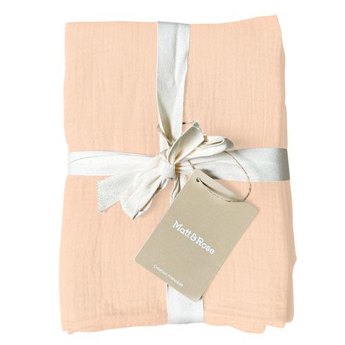 Set De 2 Taies D'oreiller Unies En Coton, Gaze De Coton Nude 65x65cm