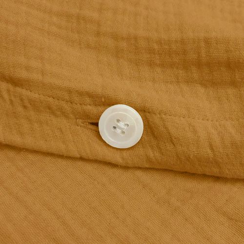 Housse De Couette Unie En Coton, Gaze De Coton Caramel 240x220cm