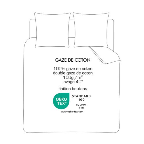 Housse De Couette Unie En Coton, Gaze De Coton Caramel 200x200cm