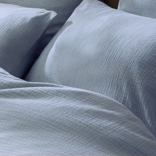 Parure De Lit Unie En Coton Taies Rectangle, Gaze De Coton