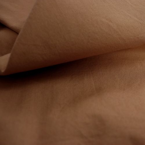 Housse De Couette Unie En Coton, Coton Lavé Chocolat 140x200cm