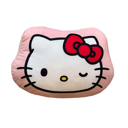 Coussin Forme Imprimé 100% Polyester, Hello Kitty Wink Rose 35x28cm