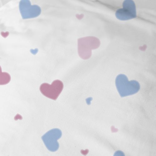 Parure De Lit Imprimée 100% Coton, Disney Home Stitch Bisous Rose 240x220+2x63x63cm