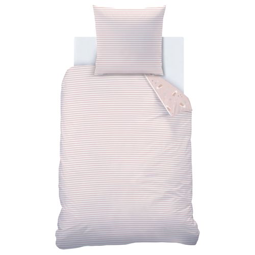 Parure De Lit Imprimée 100% Coton, Etoile Filante Rose 140x200+63x63cm