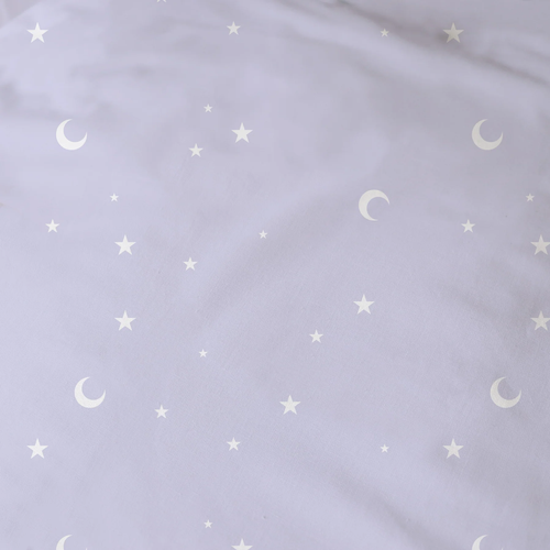 Drap-housse Imprimé 100% Coton, Disney Home Stitch Happy Violet 90x190cm - Bonnet 25cm