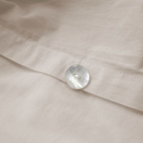 Parure De Lit Unie En Coton Taies Rectangulaires à Franges, Coton Lavé