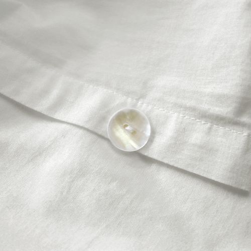 Parure De Lit Unie En Coton Taies Rectangulaires à Franges, Coton Lavé