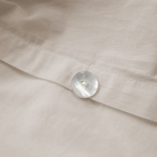 Parure De Lit Unie En Coton Taies Rectangulaires à Volant, Coton Lavé