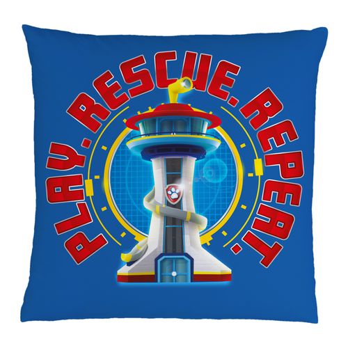 Ensemble Plaid Et Coussin, Pat Patrouille Ready For Action Bleu 110x140+40x40cm