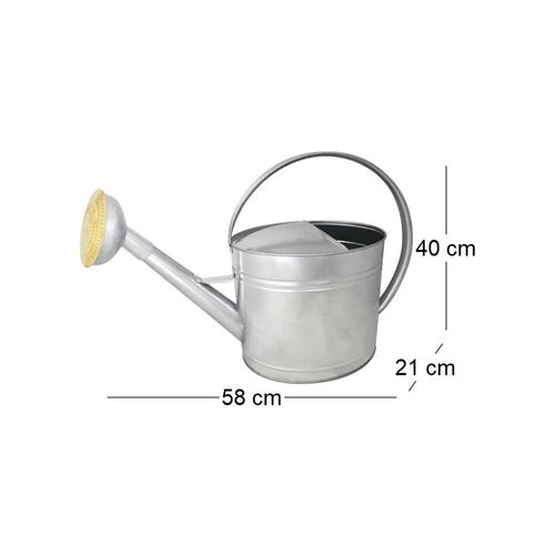 Arrosoir En Acier Galvanisé Avec Pomme Et Grille En Laiton 13 Litres