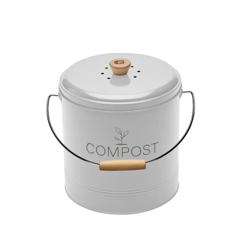 Seau à Compost Rond 4.5l Blanc - 040606
