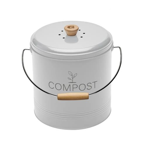 Seau à Compost Rond 8l Blanc - 040616