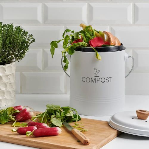 Seau à Compost Rond 8l Blanc - 040616