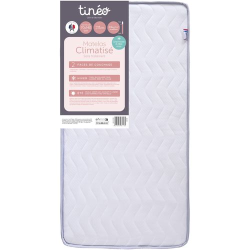 Matelas Bébé Climatisé Compressé - 70 X 140 Cm - Epaisseur 11 Cm - Avec Drap Housse Et Alese -