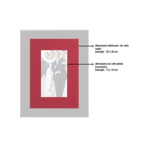 Passe-partout Blanc 30x40 Cm Ouverture 18x24 Cm Blanc