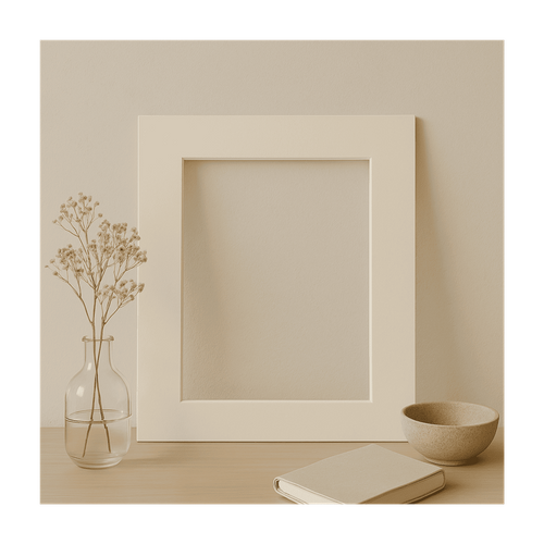 Passe-partout Blanc Cassé 18x24 Cm Ouverture 13x18 Cm Blanc Cassé