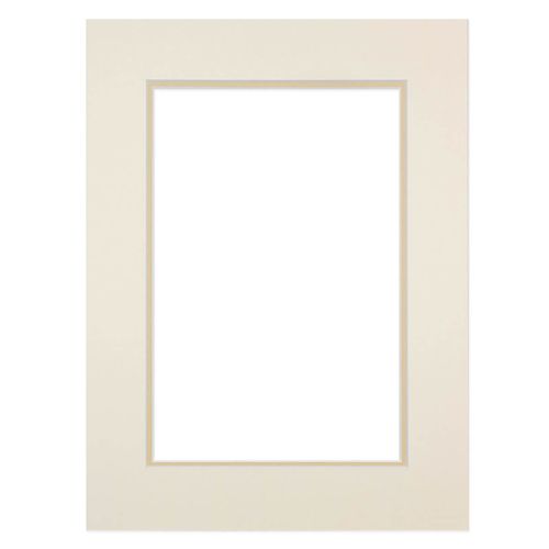 Passe-partout Double Beige 24x30 Cm Ouverture 15x20 Cm Beige