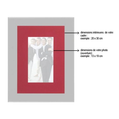 Passe-partout Epais Blanc 50x70 Cm Ouverture 40x50 Cm Blanc