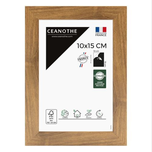 Cadre Photo Precious Noyer 10x15 Cm Marron Résine Recyclée