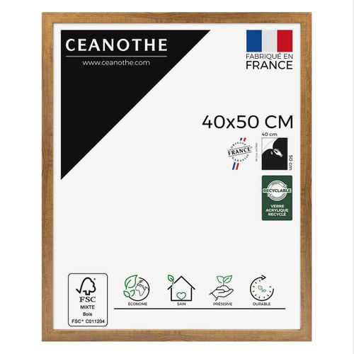 Cadre Photo Precious Noyer 40x50 Cm Marron Résine Recyclée