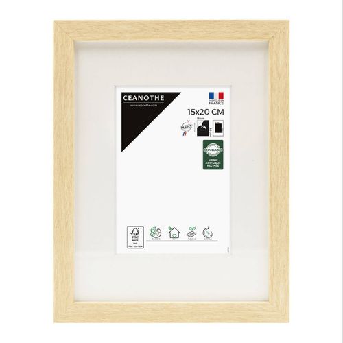 Cadre Photo Wild Brut 15x20 Cm Avec Passe-partout 9x13 Cm Brut Résine Recyclée