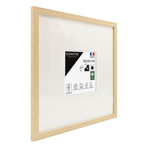 Cadre Photo Wild Brut 30x30 Cm Avec Passe-partout 13x13 Cm Brut Résine Recyclée