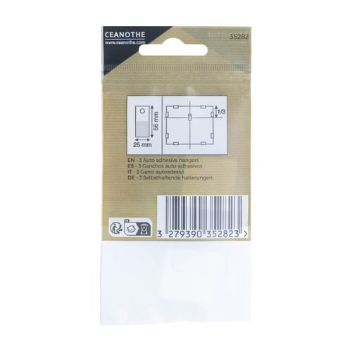 Lot De 3 Attaches Adhésives Ceanothe Pour 2 Kg Transparent