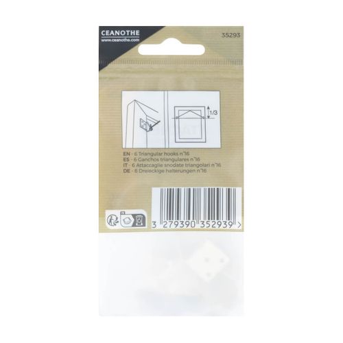 Sachet De 6 Attaches Triangulaires Brio 16 Mm Pour 3 Kg Doré
