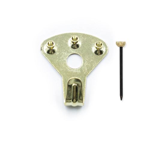 Lot De 3 Crochets à Tableau Ceanothe N°4 Pour 20 Kg Doré