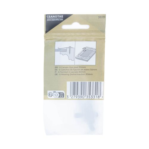 Lot De 6 Tournettes à Visser Acier 30 Mm Gris