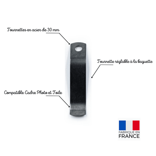 Lot De 6 Tournettes à Visser Acier 30 Mm Gris