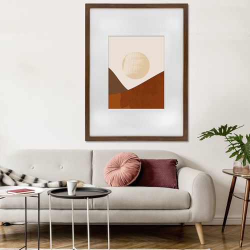 Cadre Photo Wild Ébène 50x70 Cm Avec Passe-partout 30x40 Cm Brun Résine Recyclée