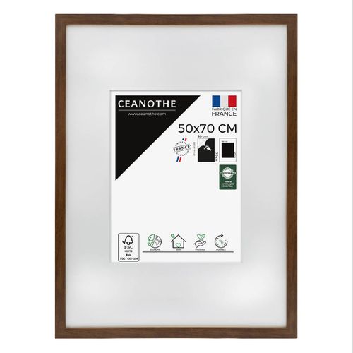 Cadre Photo Wild Ébène 50x70 Cm Avec Passe-partout 30x40 Cm Brun Résine Recyclée