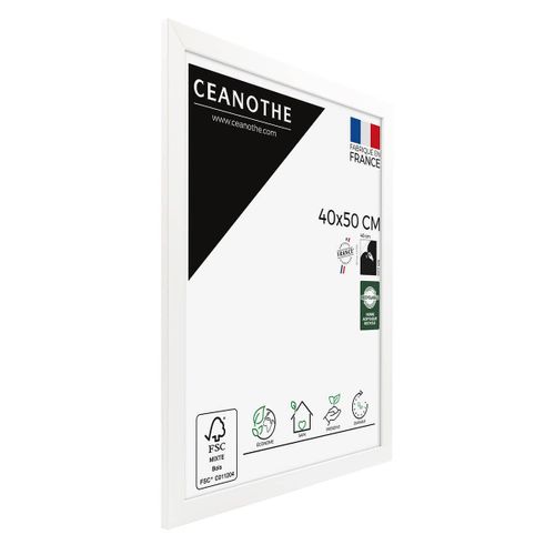 Cadre Photo Wild Ébène 20x30/a4 Cm Avec Passe-partout 18x24 Cm Blanc Bois Reconstitué Fsc