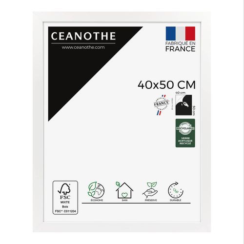 Cadre Photo Wild Ébène 20x30/a4 Cm Avec Passe-partout 18x24 Cm Blanc Bois Reconstitué Fsc