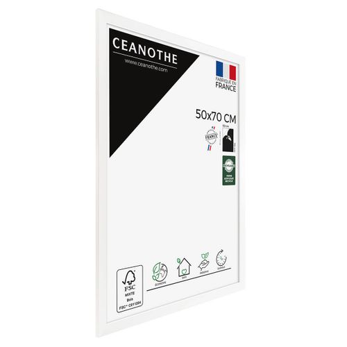 Cadre Photo Wild Ébène 18x24 Cm Avec Passe-partout 10x15 Cm Blanc Bois Reconstitué Fsc