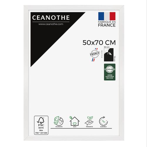 Cadre Photo Wild Ébène 18x24 Cm Avec Passe-partout 10x15 Cm Blanc Bois Reconstitué Fsc