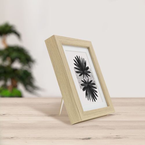 Cadre Photo 13x18 Cm Milan Brut  Avec Passe-partout 10x15 Cm Bois Naturel Bois Reconstitué Fsc