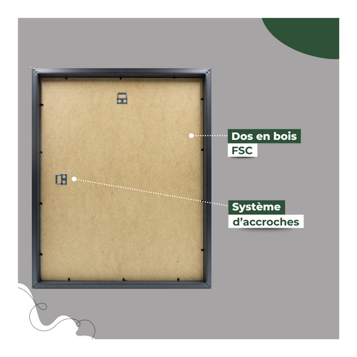 Cadre Photo 13x18 Cm Milan Brut  Avec Passe-partout 10x15 Cm Bois Naturel Bois Reconstitué Fsc