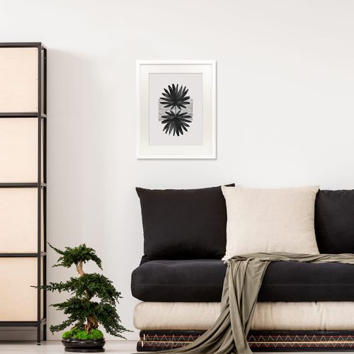 Cadre Photo 40x50 Cm Milan Blanc Avec Passe-partout 30x40 Cm Blanc Bois Reconstitué Fsc