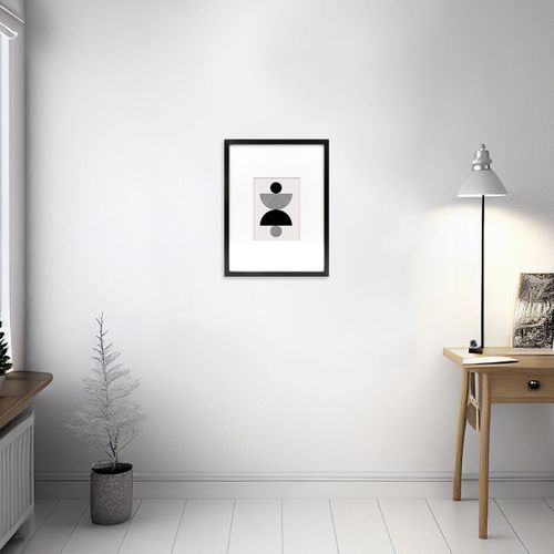 Cadre Photo Wild Noir 30x40 Cm Avec Passe-partout 15x20 Cm Noir Résine Recyclée