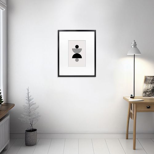 Cadre Photo Wild Noir 40x50 Cm Avec Passe-partout 20x30 Cm Noir Résine Recyclée