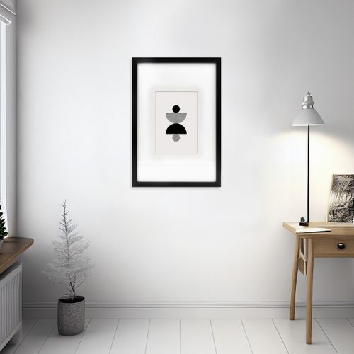 Cadre Photo Wild Noir 40x60 Cm Avec Passe-partout 20x30 Cm Noir Résine Recyclée