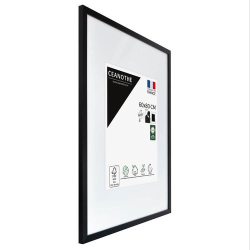 Cadre Photo Wild Noir 60x80 Cm Avec Passe-partout 40x50 Cm Noir Résine Recyclée