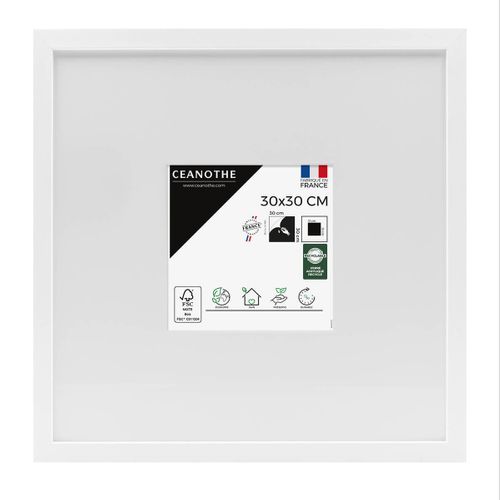 Cadre Photo Wild Blanc 30x30 Cm Avec Passe-partout 13x13 Cm Blanc Résine Recyclée