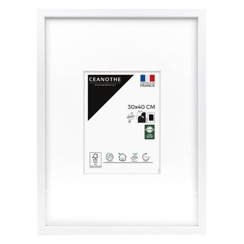 Cadre Photo Wild Blanc 30x40 Cm Avec Passe-partout 15x20 Cm Blanc Résine Recyclée