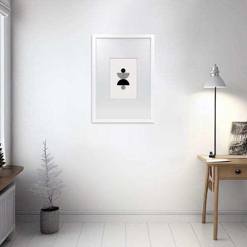 Cadre Photo Wild Blanc 40x60 Cm Avec Passe-partout 20x30 Cm Blanc Résine Recyclée