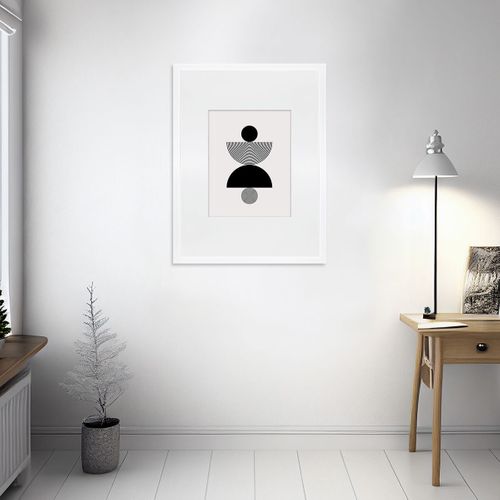 Cadre Photo Wild Blanc 50x70 Cm Avec Passe-partout 30x40 Cm Blanc Résine Recyclée
