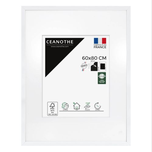 Cadre Photo Wild Blanc 60x80 Cm Avec Passe-partout 40x50 Cm Blanc Résine Recyclée