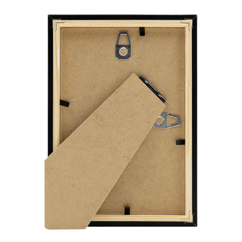 Cadre Photo Essentiel Exposition Noir 10x15 Cm Noir Bois Massif Fsc